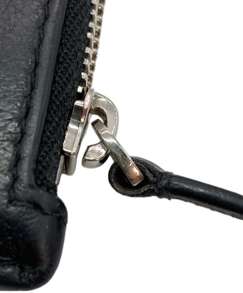 BALENCIAGA（バレンシアガ）BALENCIAGA (バレンシアガ) パンチングロゴレザーカードケース ブラックの古着・服飾アイテム