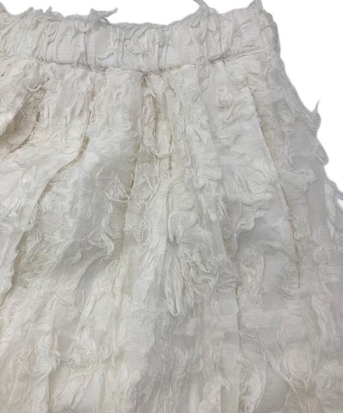 heliopole（エリオポール）heliopole (エリオポール) JACQUARD SKIRT ホワイト サイズ:Mの古着・服飾アイテム