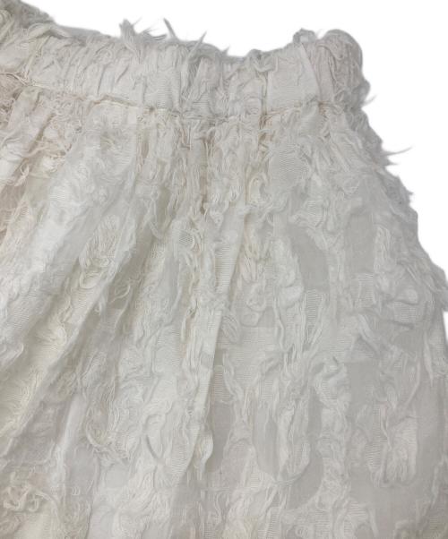 heliopole（エリオポール）heliopole (エリオポール) JACQUARD SKIRT ホワイト サイズ:Mの古着・服飾アイテム