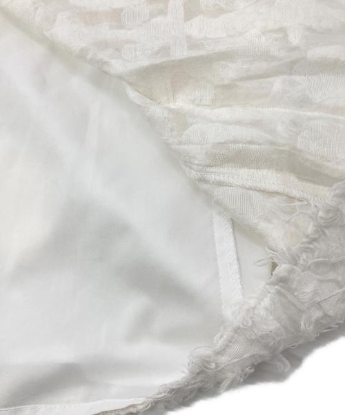 heliopole（エリオポール）heliopole (エリオポール) JACQUARD SKIRT ホワイト サイズ:Mの古着・服飾アイテム