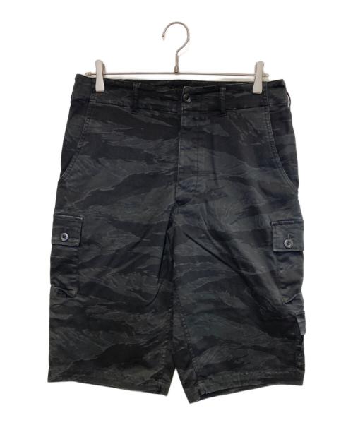 wjk（ダブルジェイケー）wjk (ダブルジェイケー) Tiger stripe shorts ブラック サイズ:Mの古着・服飾アイテム