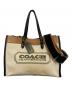 COACH（コーチ）の古着「キャンバス レザー2WAYショルダーバッグ」｜ベージュ×ブラウン