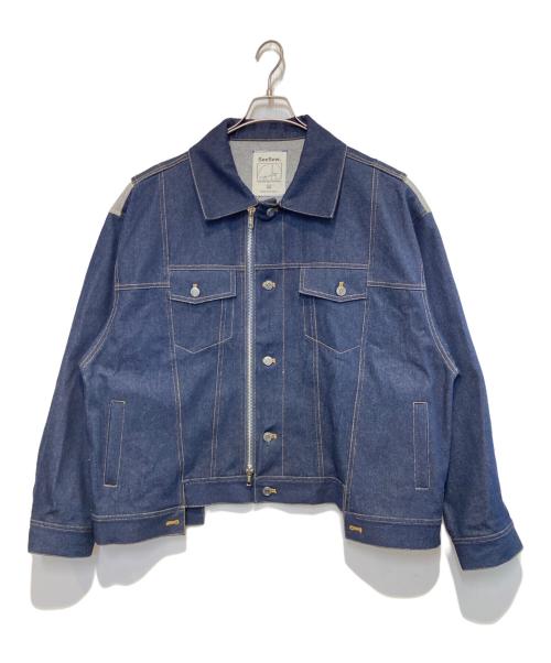 seesew（シーソー）seesew (シーソー) OVERSPEC DENIM JACKET インディゴ サイズ:Lの古着・服飾アイテム