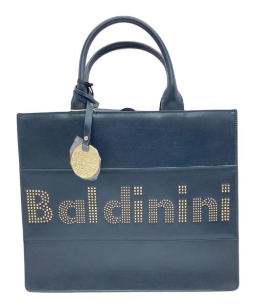 BALDININI（バルディニーニ）BALDININI (バルディニーニ) スタッズトートバッグ ネイビーの古着・服飾アイテム