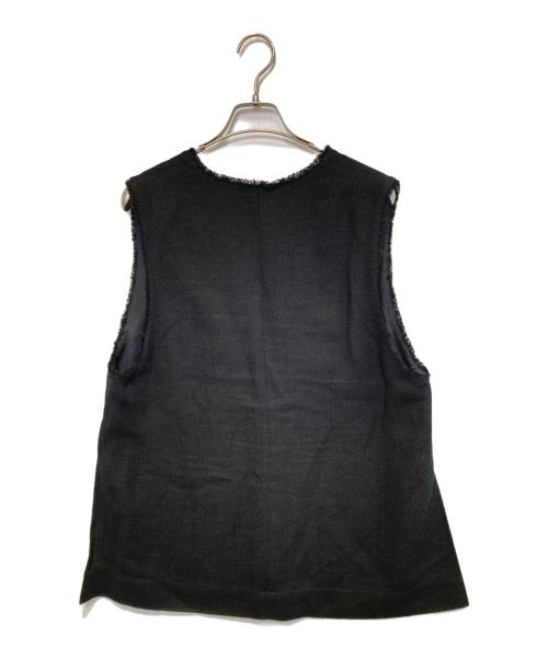 Spick and Span（スピック＆スパン）Spick and Span (スピック＆スパン) リネンブレンドツイードベスト ブラック サイズ:FREEの古着・服飾アイテム