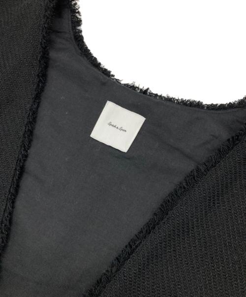 Spick and Span（スピック＆スパン）Spick and Span (スピック＆スパン) リネンブレンドツイードベスト ブラック サイズ:FREEの古着・服飾アイテム