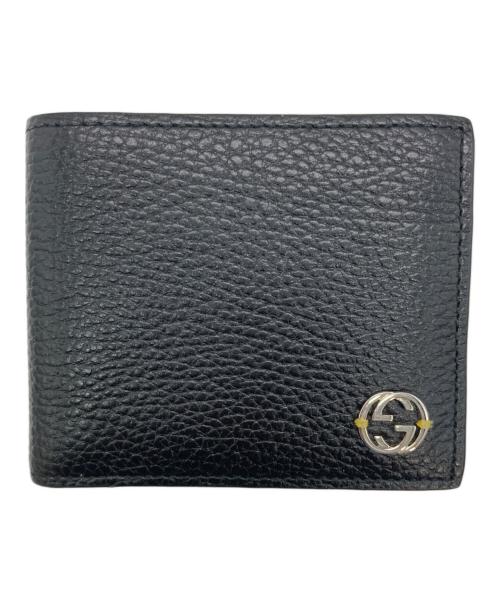 GUCCI（グッチ）GUCCI (グッチ) ダラーカーフ コイン ウォレット ブラックの古着・服飾アイテム