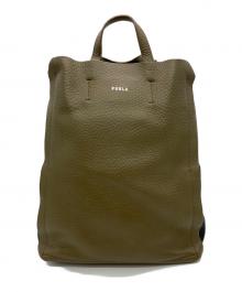 FURLA（フルラ）の古着「レザーバックパック」｜カーキ