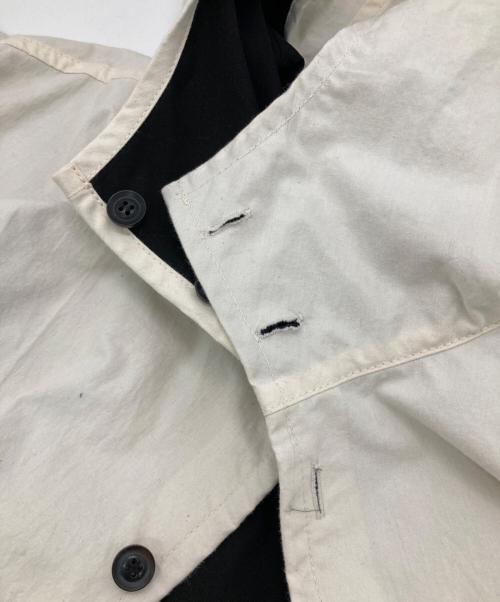 B Yohji Yamamoto（ビーヨウジヤマモト）B Yohji Yamamoto (ビーヨウジヤマモト) リバーシブルロングコート ホワイト×ブラック サイズ:1の古着・服飾アイテム