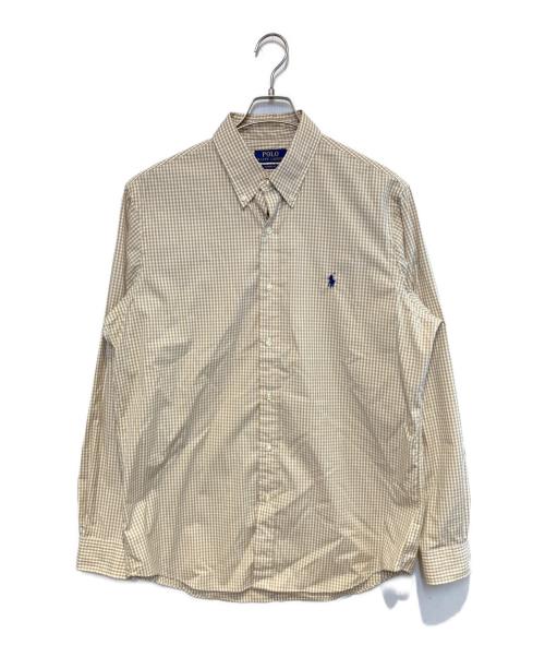 POLO RALPH LAUREN（ポロ・ラルフローレン）POLO RALPH LAUREN (ポロ・ラルフローレン) チェックBDシャツ ベージュ サイズ:Lの古着・服飾アイテム