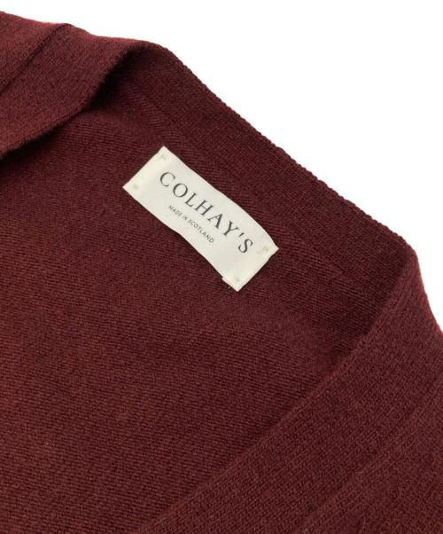 COLHAY'S（コルヘイス）COLHAY'S (コルヘイス) ラムウールニットカーディガン ブラウン サイズ:38の古着・服飾アイテム