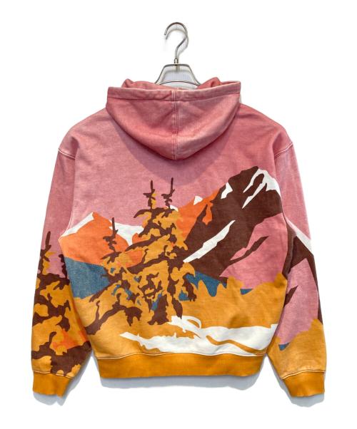 KITH TREATS（キストリーツ）KITH TREATS (キストリーツ) キャンプファイヤーフーディー ダスティクォーツ ピンク×イエロー サイズ:Sの古着・服飾アイテム