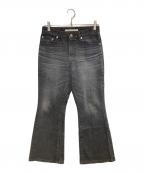 JOHN LAWRENCE SULLIVANジョン ローレンス サリバン）の古着「FLARED DENIM PANTS」｜ブラック