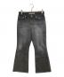 JOHN LAWRENCE SULLIVAN（ジョン ローレンス サリバン）の古着「FLARED DENIM PANTS」｜ブラック