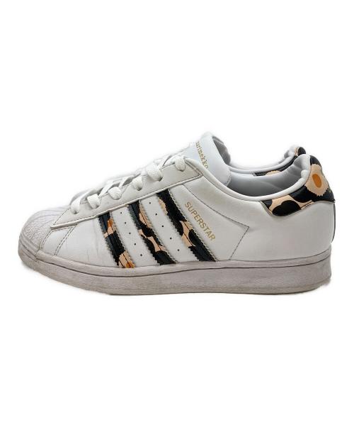 adidas（アディダス）adidas (アディダス) marimekko (マリメッコ) Superstar ホワイト×ブラック サイズ:US7の古着・服飾アイテム