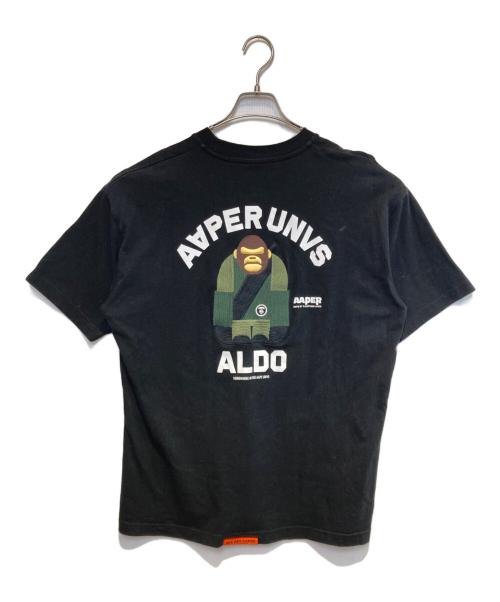 Aape BY A BATHING APE（エーエイプ バイ アベイシングエイプ）Aape BY A BATHING APE (エーエイプ バイ アベイシングエイプ) Aaper Unvs Aldoプリントカットソー ブラック サイズ:Lの古着・服飾アイテム