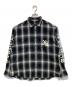 X-LARGE（エクストララージ）の古着「OLD ENGLISH L/S FLANNEL SHIRT」｜ブラック×ホワイト