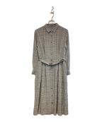 MACKINTOSH PHILOSOPHYマッキントッシュ フィロソフィー）の古着「チェックシャツワンピース」｜グレー