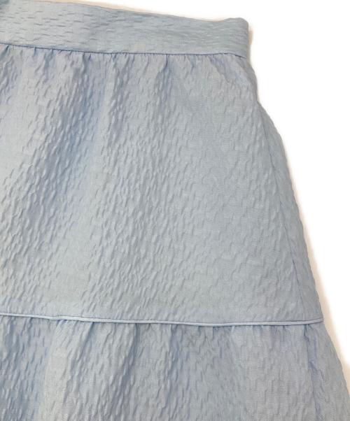 UNITED ARROWS TOKYO（ユナイテッドアローズトウキョウ）UNITED ARROWS TOKYO (ユナイテッドアローズトウキョウ) AIRY ジャカード ティアードスカート ブルー サイズ:Mの古着・服飾アイテム