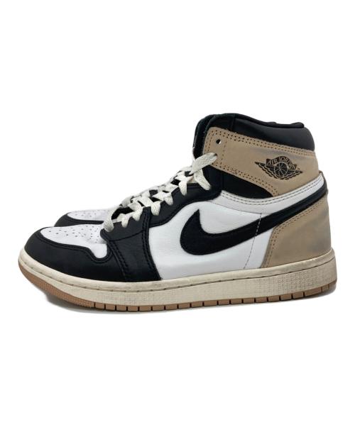 NIKE（ナイキ）NIKE (ナイキ) WMNS AIR JORDAN 1 RETRO HIGH OG ベージュ×ブラック サイズ:US7の古着・服飾アイテム
