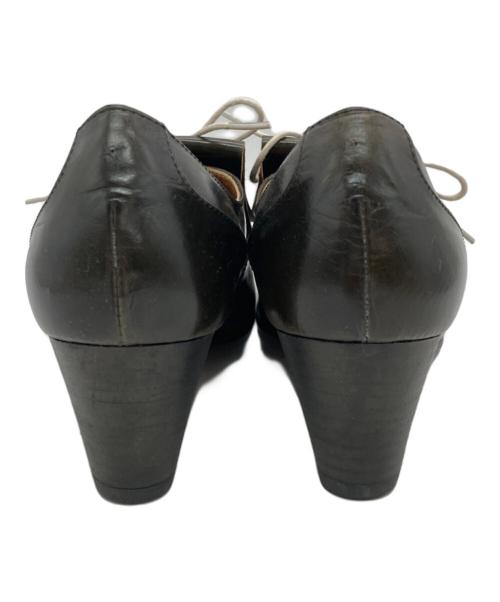 chausser（ショセ）chausser (ショセ) レースアップパンプス カーキ サイズ:23 1/2の古着・服飾アイテム