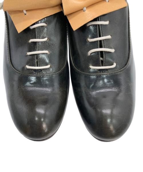 chausser（ショセ）chausser (ショセ) レースアップパンプス カーキ サイズ:23 1/2の古着・服飾アイテム