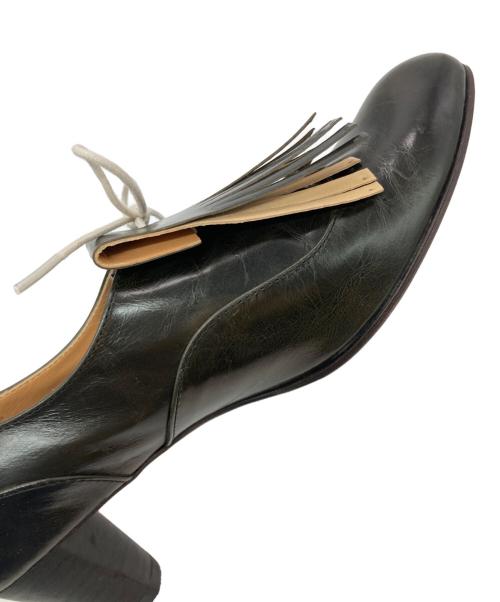 chausser（ショセ）chausser (ショセ) レースアップパンプス カーキ サイズ:23 1/2の古着・服飾アイテム