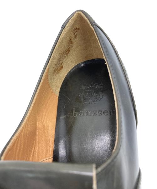 chausser（ショセ）chausser (ショセ) レースアップパンプス カーキ サイズ:23 1/2の古着・服飾アイテム