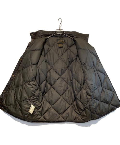 Eddie Bauer（エディーバウアー）Eddie Bauer (エディーバウアー) ［古着］レザーダウンジャケット ブラウン サイズ:Mの古着・服飾アイテム