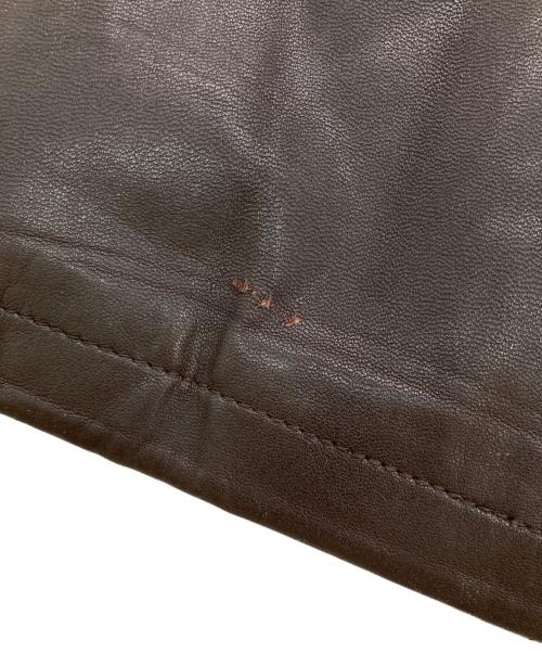 Eddie Bauer（エディーバウアー）Eddie Bauer (エディーバウアー) ［古着］レザーダウンジャケット ブラウン サイズ:Mの古着・服飾アイテム