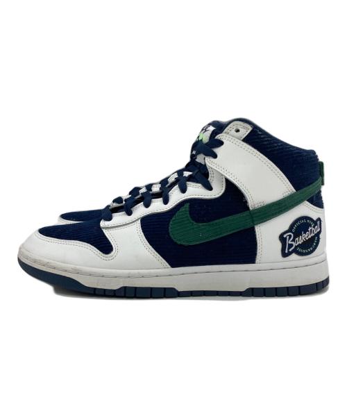 NIKE（ナイキ）NIKE (ナイキ) DUNK HI PRM EMB ホワイト×ネイビー サイズ:US9の古着・服飾アイテム