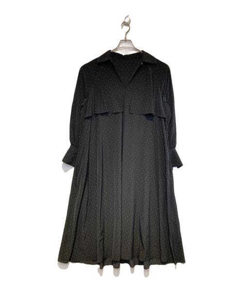 IENA（イエナ）IENA (イエナ) ドットサッシュワンピース ブラック サイズ:FREEの古着・服飾アイテム