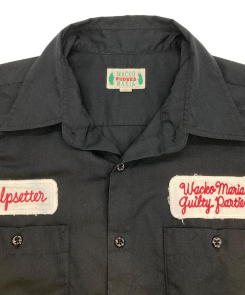 WACKO MARIA（ワコマリア）WACKO MARIA (ワコマリア) ワッペンS/Sワークシャツ ブラック サイズ:Mの古着・服飾アイテム