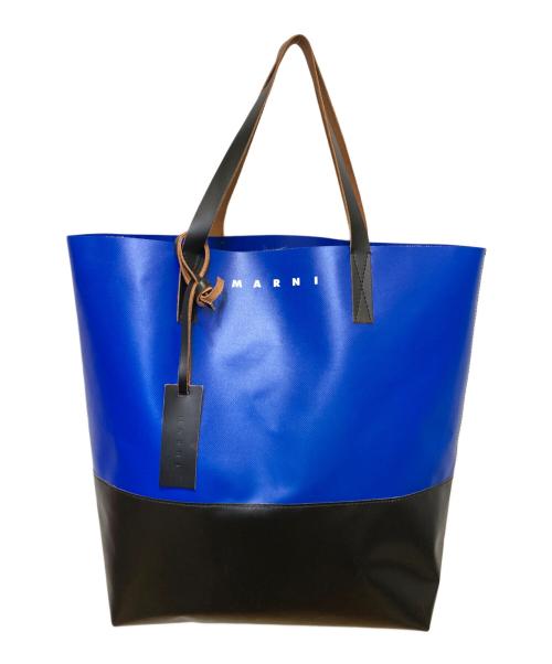 MARNI（マルニ）MARNI (マルニ) TRIBECA SHOPPING BAG ブルー×ブラックの古着・服飾アイテム
