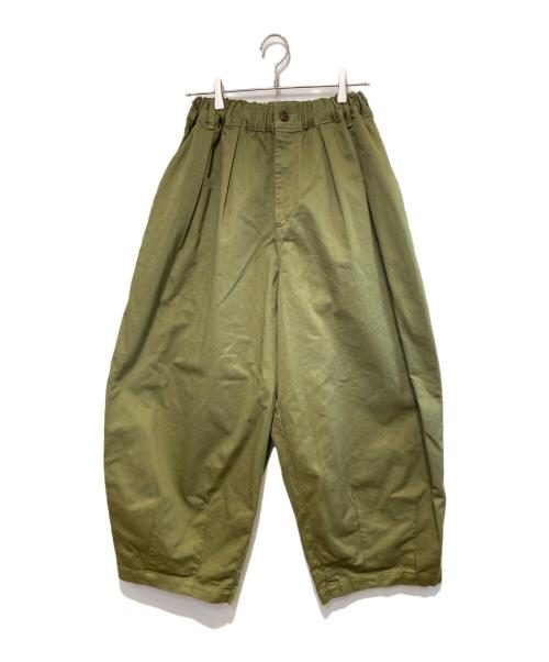 HARVESTY（ハーベスティー）HARVESTY (ハーベスティー) サーカスパンツ カーキ サイズ:2の古着・服飾アイテム