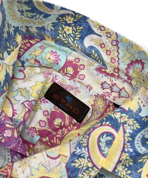 ETRO（エトロ）ETRO (エトロ) ペイズリー柄シャツ ホワイト×ブルー サイズ:39の古着・服飾アイテム