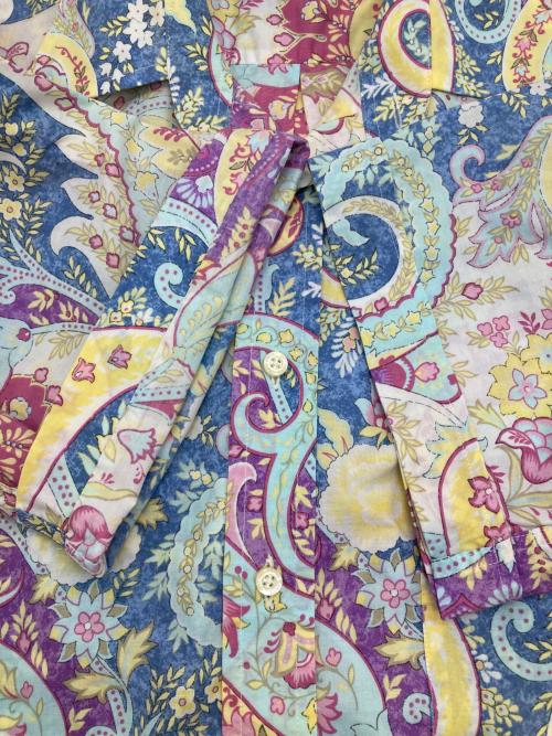 ETRO（エトロ）ETRO (エトロ) ペイズリー柄シャツ ホワイト×ブルー サイズ:39の古着・服飾アイテム