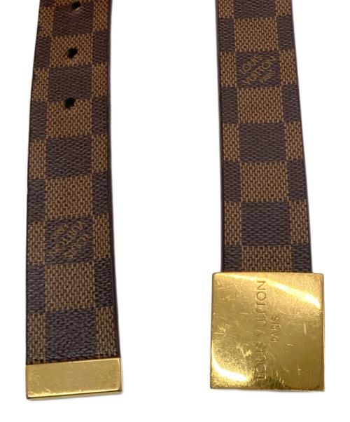 LOUIS VUITTON（ルイ ヴィトン）LOUIS VUITTON (ルイ ヴィトン) サンチュール キャレ ベルト ブラウンの古着・服飾アイテム