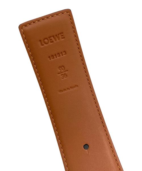 LOEWE（ロエベ）LOEWE (ロエベ) アナグラムロゴリバーシブルレザーベルト ブラック サイズ:90/36の古着・服飾アイテム