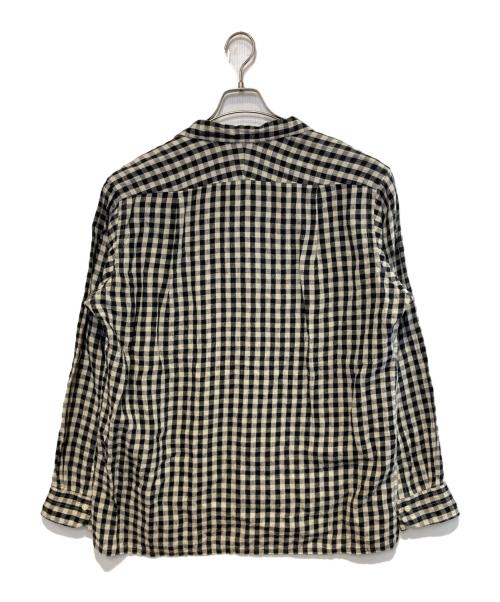 MOJITO（モヒート）MOJITO (モヒート) リネンチェックシャツ ブラック サイズ:Lの古着・服飾アイテム