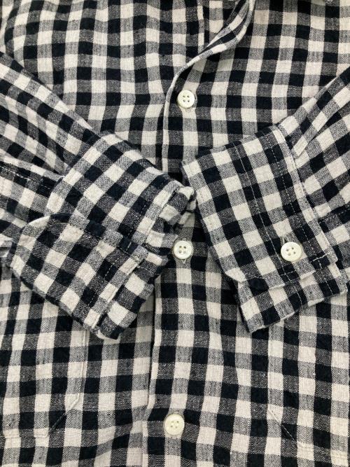 MOJITO（モヒート）MOJITO (モヒート) リネンチェックシャツ ブラック サイズ:Lの古着・服飾アイテム