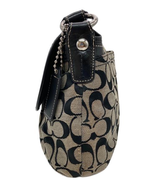 COACH（コーチ）COACH (コーチ) シグネチャー ワンショルダーバッグ ベージュ×グレーの古着・服飾アイテム
