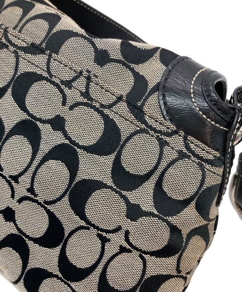 COACH（コーチ）COACH (コーチ) シグネチャー ワンショルダーバッグ ベージュ×グレーの古着・服飾アイテム