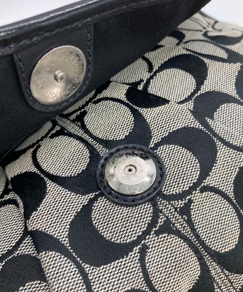 COACH（コーチ）COACH (コーチ) シグネチャー ワンショルダーバッグ ベージュ×グレーの古着・服飾アイテム