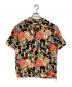 Sun Surf（サンサーフ）の古着「RAYON HAWAIIAN SHIRT “LOVELY HULA HANDS”」｜ブラック×ピンク