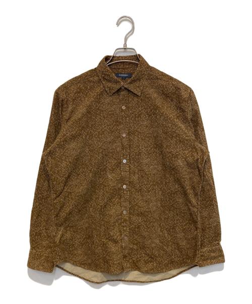 BURBERRY LONDON（バーバリーロンドン）BURBERRY LONDON (バーバリーロンドン) 総柄コーデュロイシャツ ブラウン サイズ:Mの古着・服飾アイテム