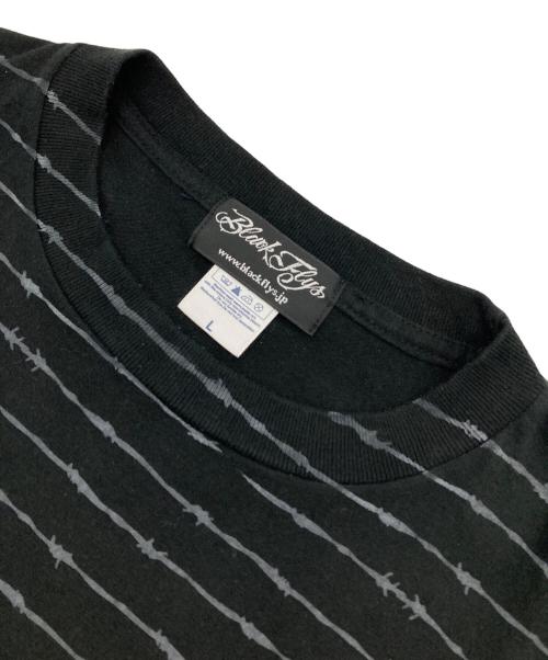 BLACK FLYS（ブラックフライズ）BLACK FLYS (ブラックフライズ) プリントTシャツ ブラック サイズ:Lの古着・服飾アイテム
