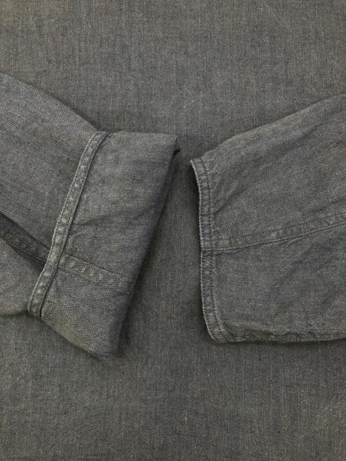 FRAMeWORK（フレームワーク）FRAMeWORK (フレームワーク) フレンチリネン クルーネックプルオーバー ネイビー サイズ:Freeの古着・服飾アイテム