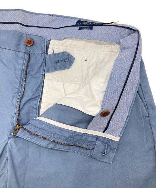 POLO RALPH LAUREN（ポロ・ラルフローレン）POLO RALPH LAUREN (ポロ・ラルフローレン) スリムフィットテーパードパンツ スカイブルー サイズ:34の古着・服飾アイテム