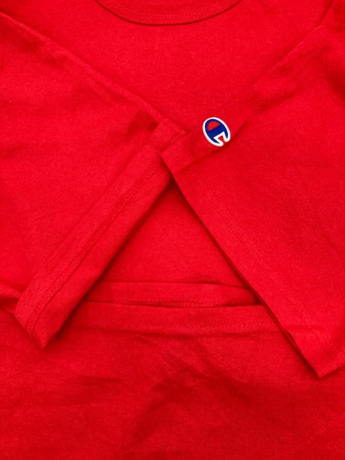 Champion（チャンピオン）Champion (チャンピオン) ［古着］ロゴ刺繍Tシャツ レッド サイズ:Lの古着・服飾アイテム